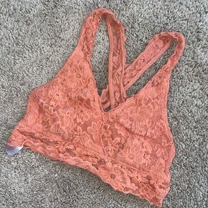 Medium Peach Lace Bralette